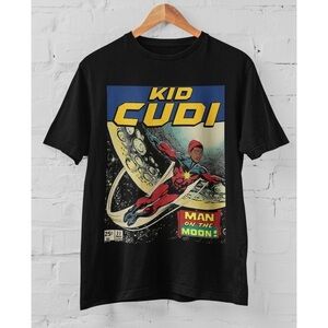 Man On The Moon Hip Hop RnB Comic Book Cover Style T-Shirt